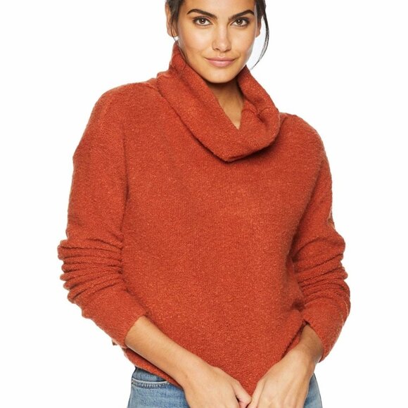Free People - We The Free Stormy Pullover in Terracotta, Cowl Neck, Med - Picture 9 of 10